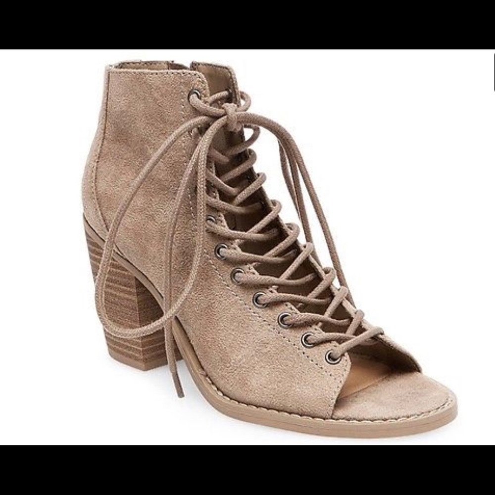 Tan Lace Up Heels (Never Worn!)